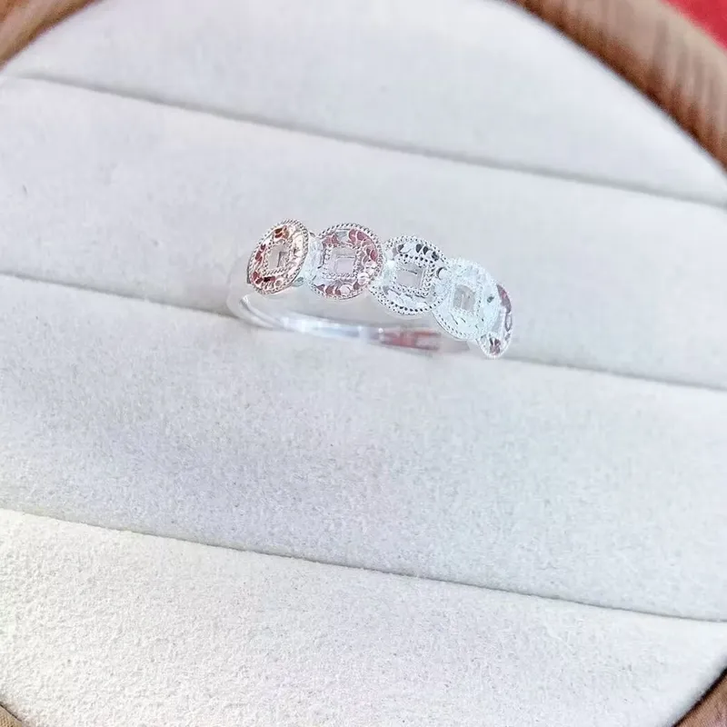 Old Qingyun Silver Building 999 Fine Silver Rings Unisex-1