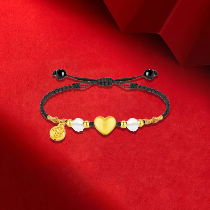 Old Qingyun Silver Building Gold Bracelet Unisex-4