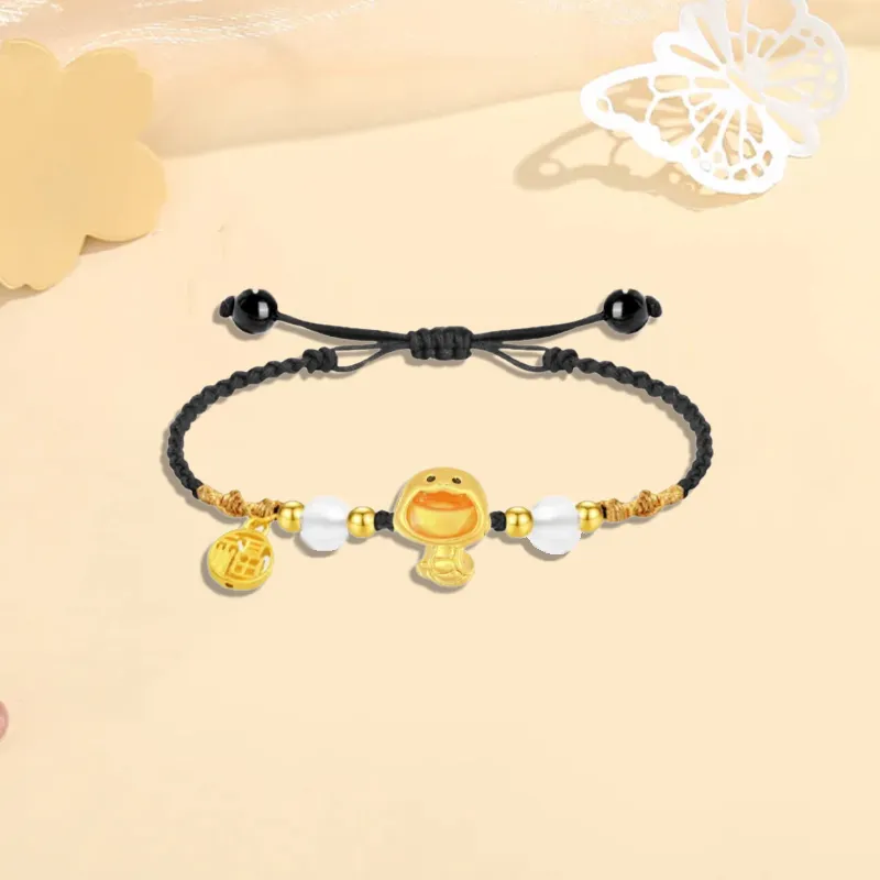 Old Qingyun Silver Building Gold Bracelet Unisex-5