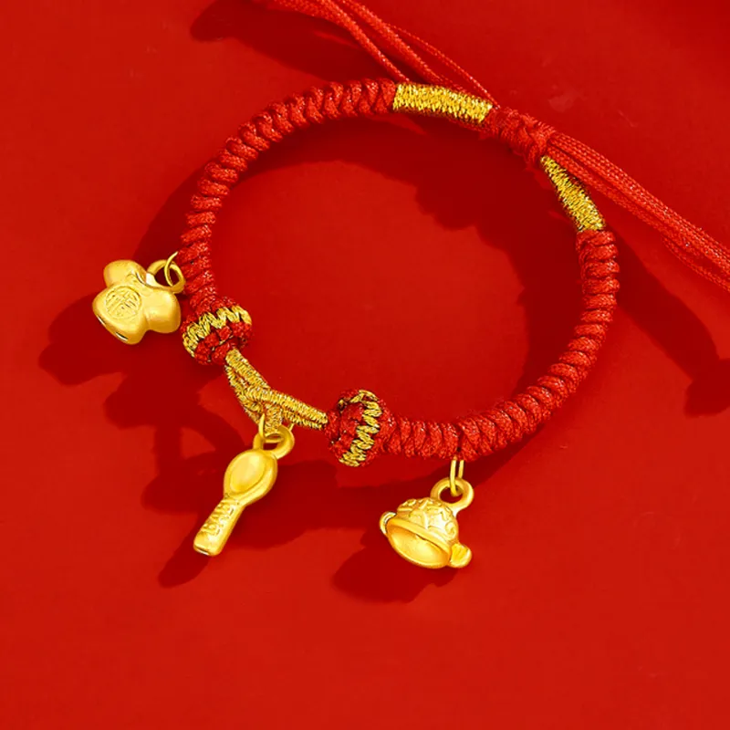 Old Qingyun Silver Building Gold Bracelet Kids-2