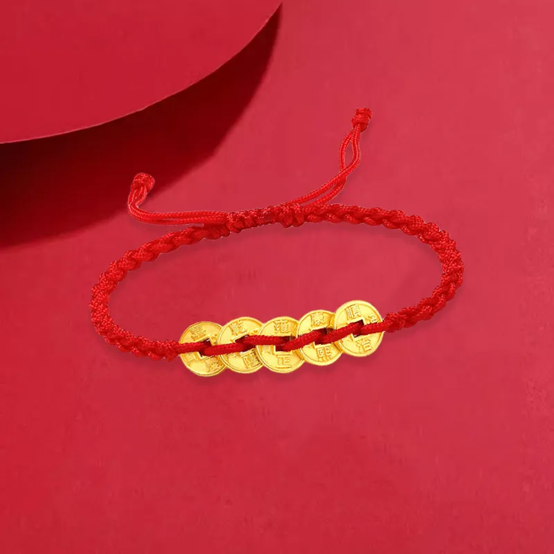 Old Qingyun Silver Building Gold Bracelet Unisex-2