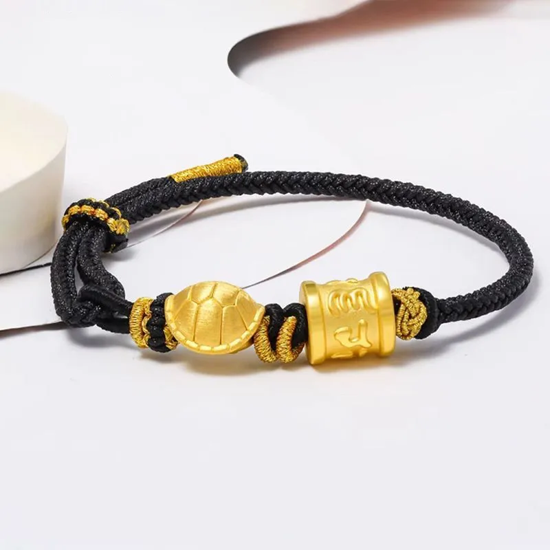 Old Qingyun Silver Building Gold Bracelet Unisex-1