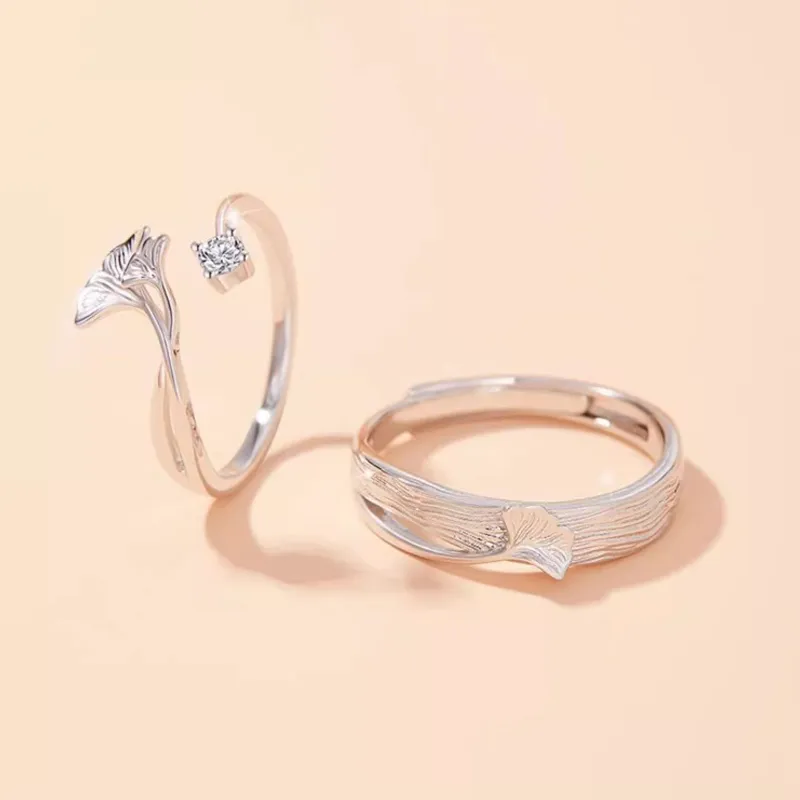 Old Qingyun Silver Building S990 Silver Rings Unisex-2