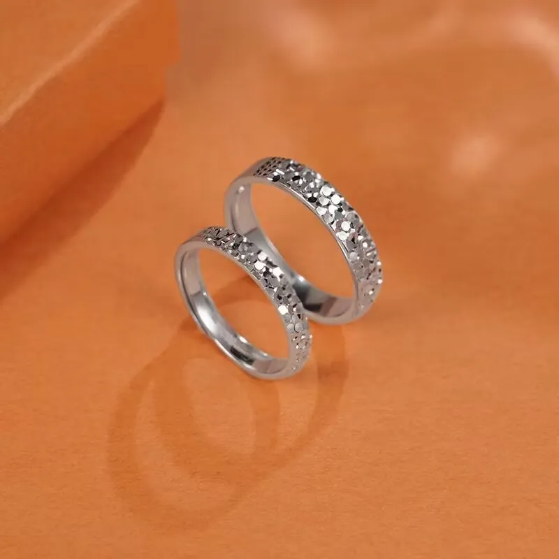 Old Qingyun Silver Building 999 Fine Silver Rings Unisex-4