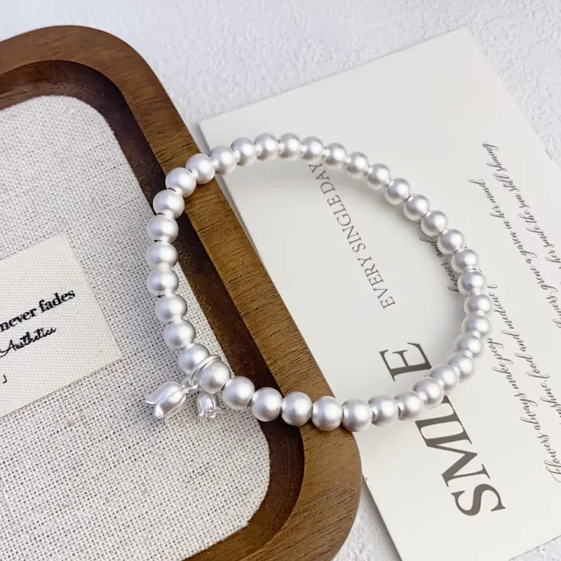 Old Qingyun Silver Building 999 Fine Silver Bracelets Women's-2