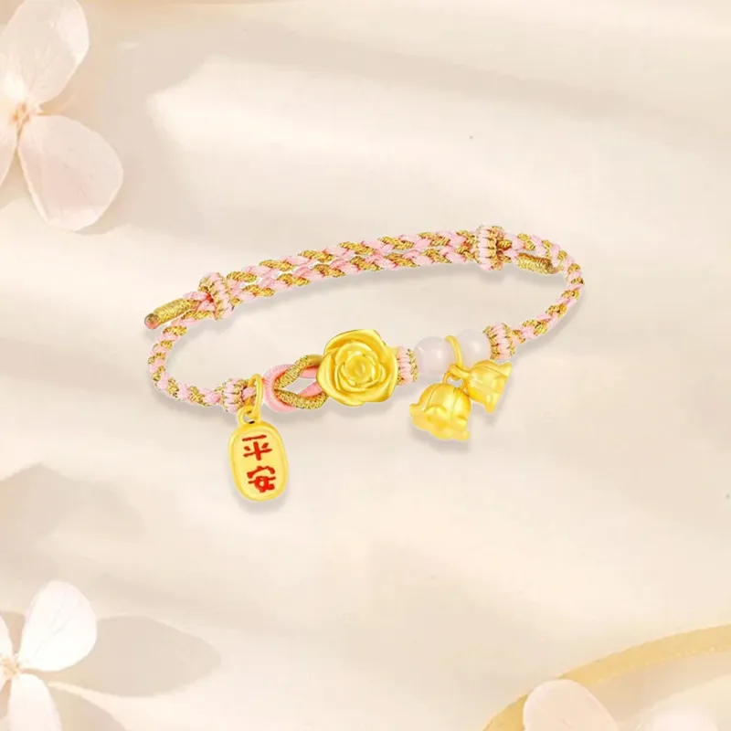 Old Qingyun Silver Building Gold Bracelet Women's-3