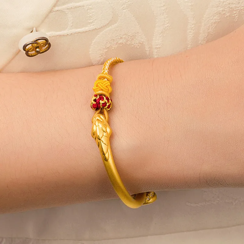 Old Qingyun Silver Building Gold Bracelet Women's-4