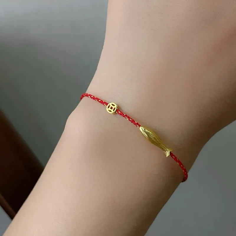 Old Qingyun Silver Building Gold Bracelet Unisex-4