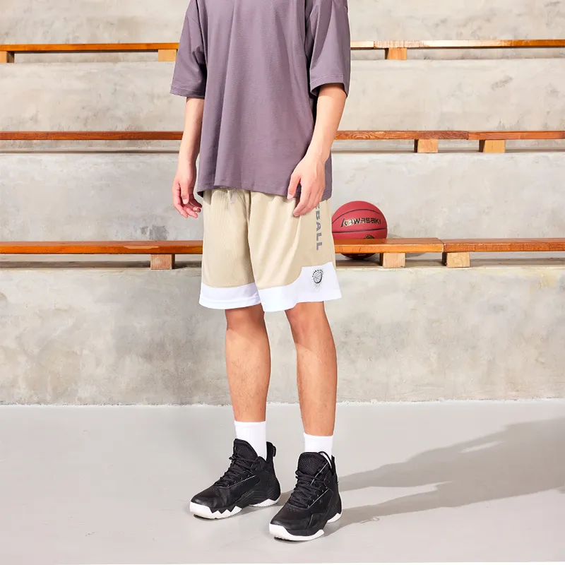 Kawasaki Sports Shorts Basketball Shorts Unisex Khaki/Black-3