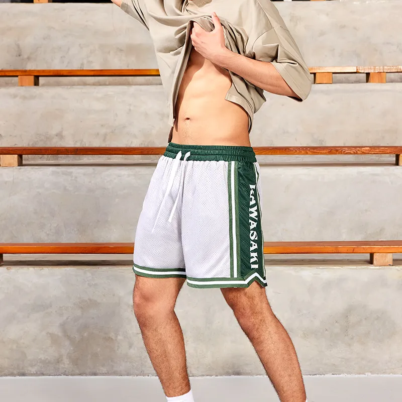 Kawasaki Sports Shorts Basketball Shorts Unisex Khaki Green-4