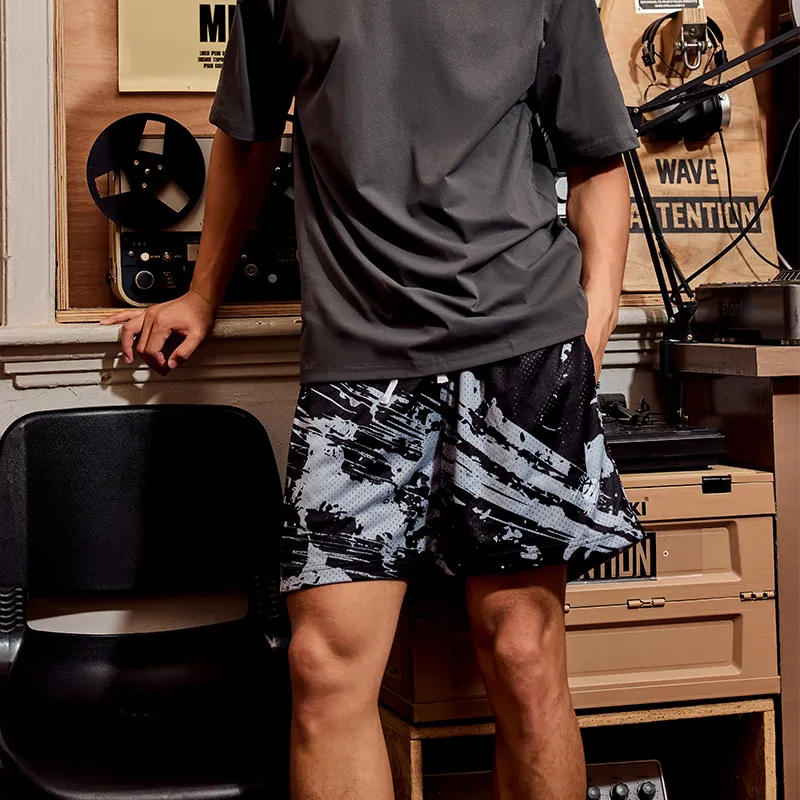 Kawasaki Sports Shorts Basketball Shorts Unisex Black Gray-2