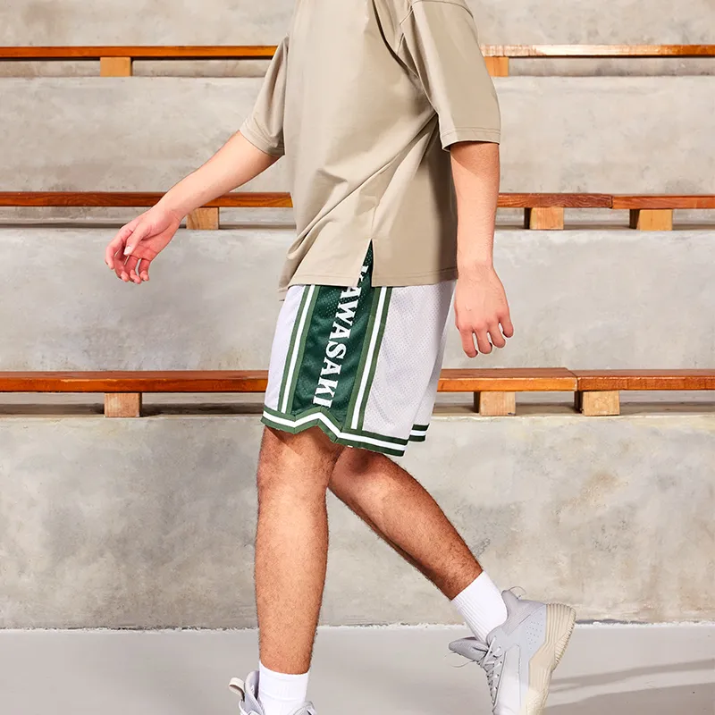 Kawasaki Sports Shorts Basketball Shorts Unisex Khaki Green-7