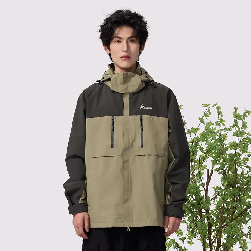 Kawasaki Water Resistant Windproof Lightweight Windbreaker Jacket Unisex-2