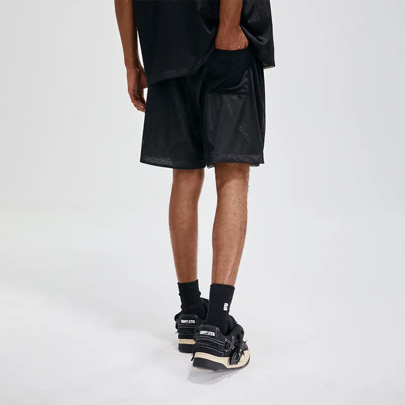 BONELESS Casual Shorts Unisex Black-5