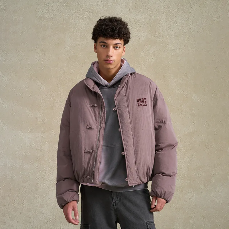 BONELESS Puffer Jacket Unisex Brick Red-3