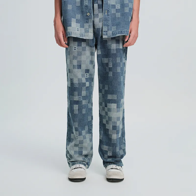 BONELESS Jeans Unisex Camouflage Blue-2
