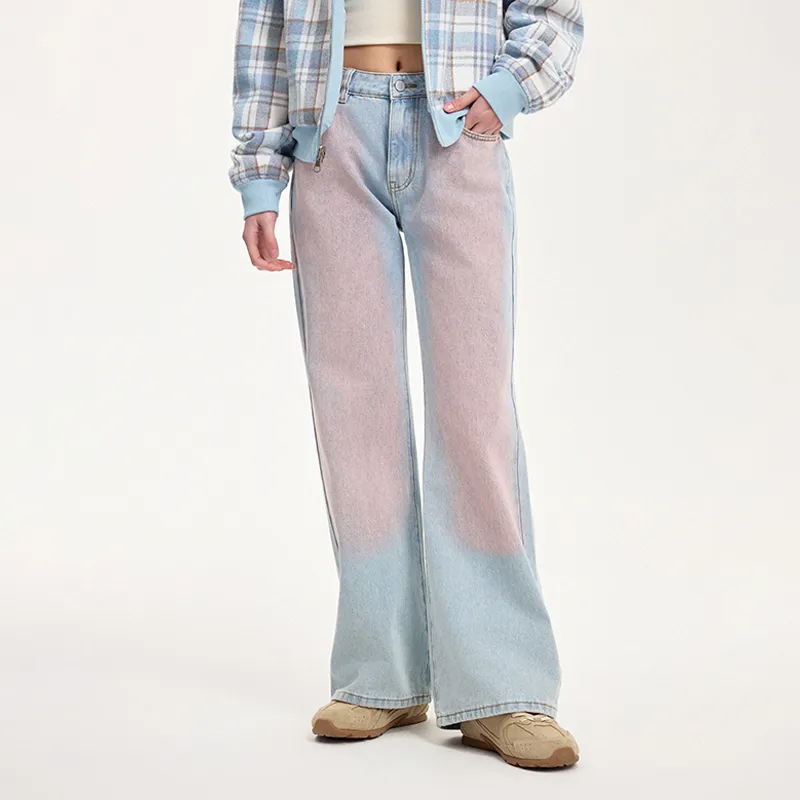 BONELESS Jeans Women's Pink Blue-2