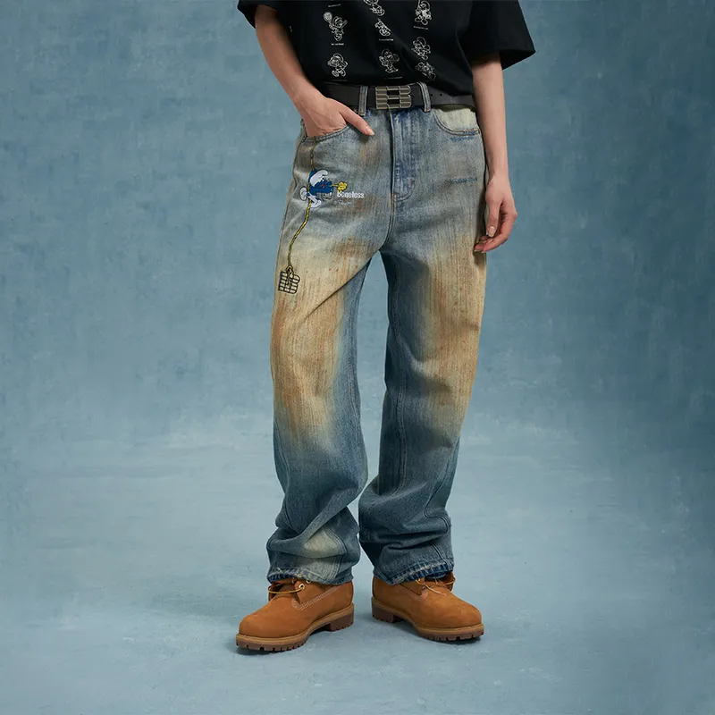 BONELESS x LANJINGLING,LIANMINGKUAN Jeans Unisex-2