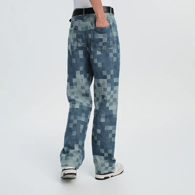 BONELESS Jeans Unisex Camouflage Blue-4