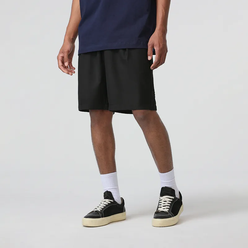 BONELESS Casual Shorts Unisex Black-4