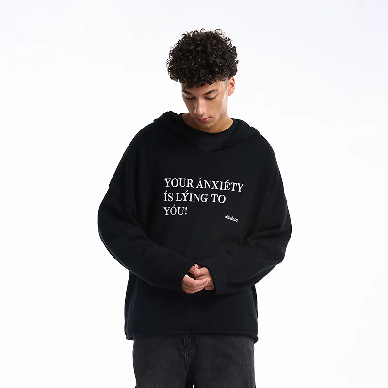 BONELESS Knitwear Unisex Black-4