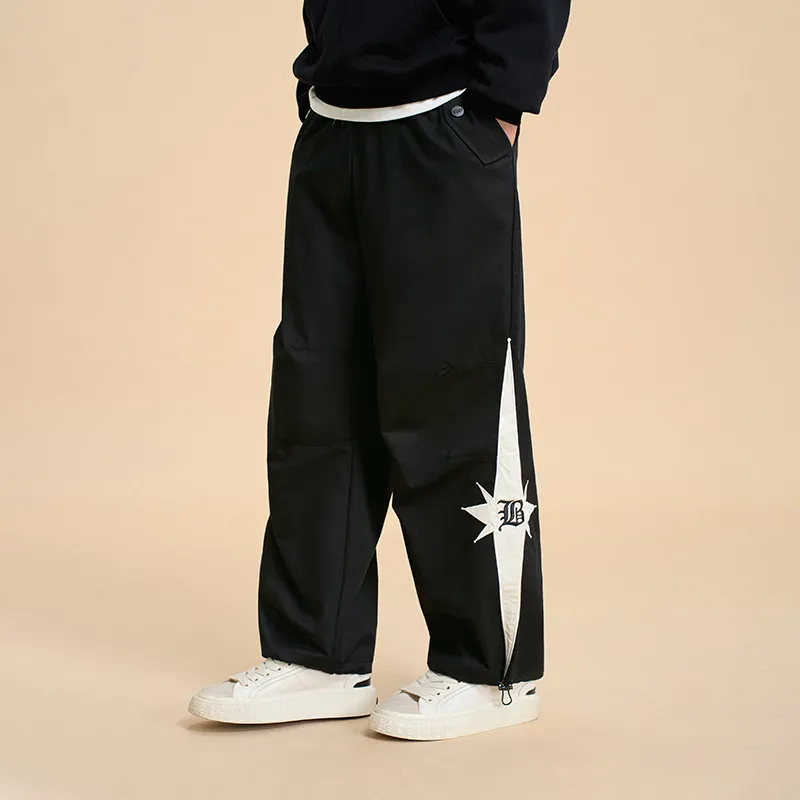 BONELESS Casual Pants Unisex Black-4