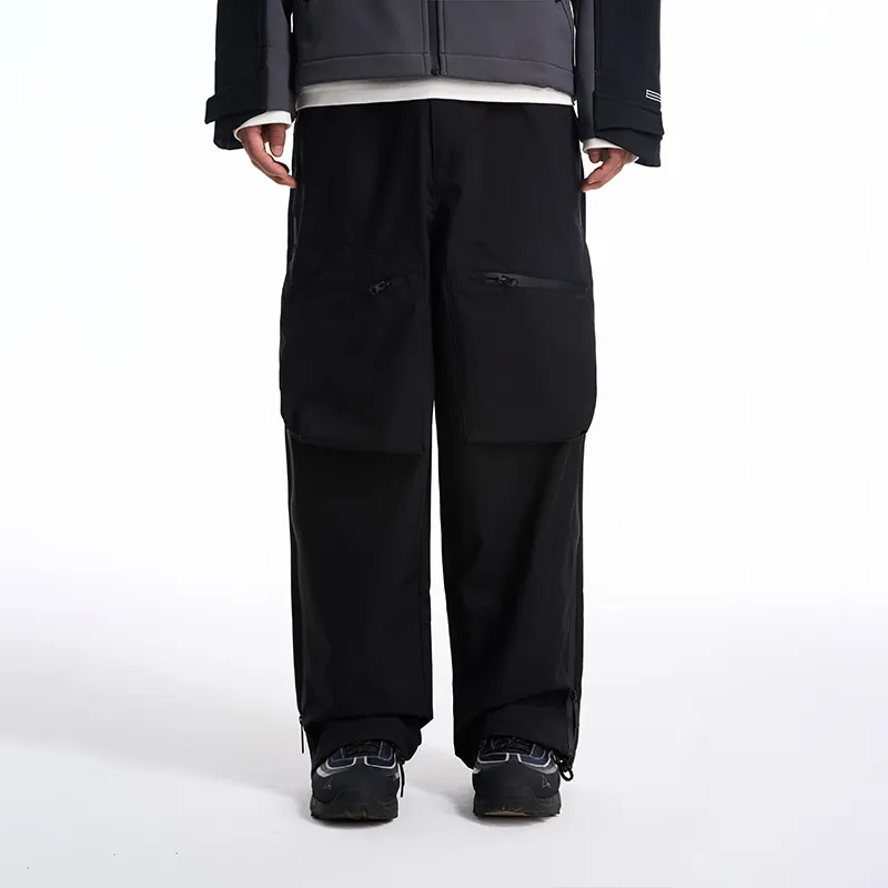 BONELESS Casual Pants Unisex Rock Black-2