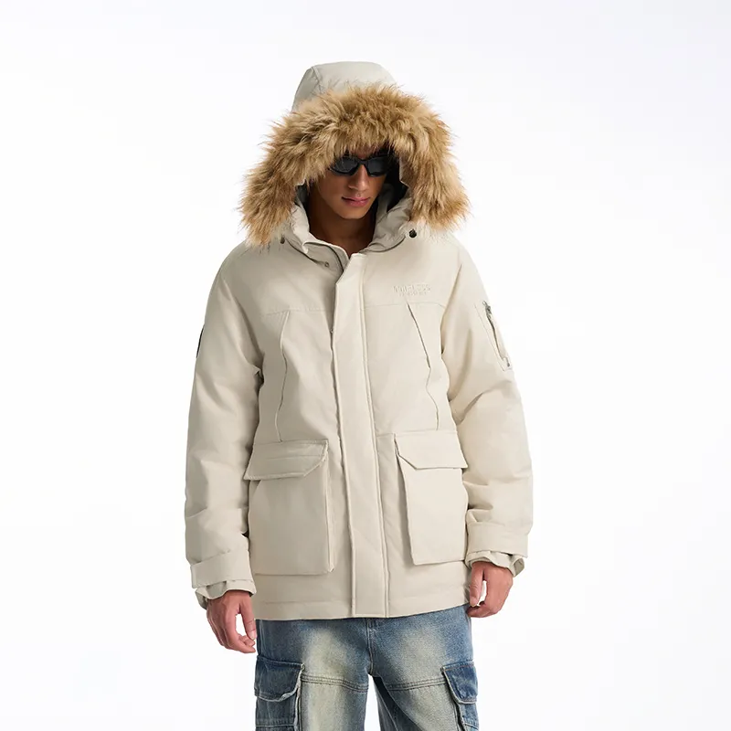 BONELESS Puffer Jacket Unisex Apricot-3