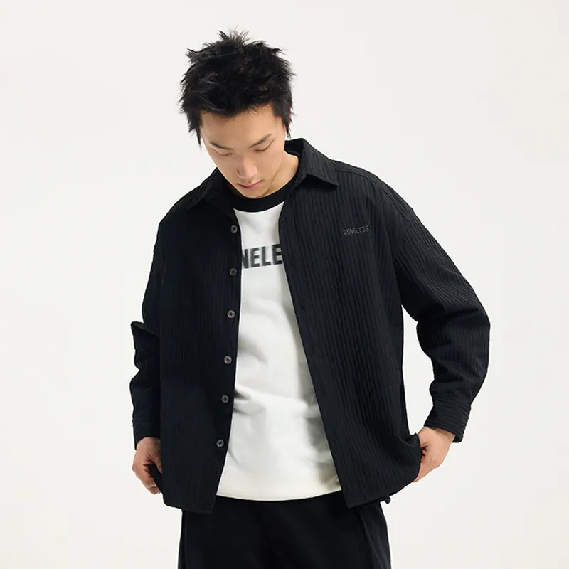 BONELESS Shirts Unisex Black-3
