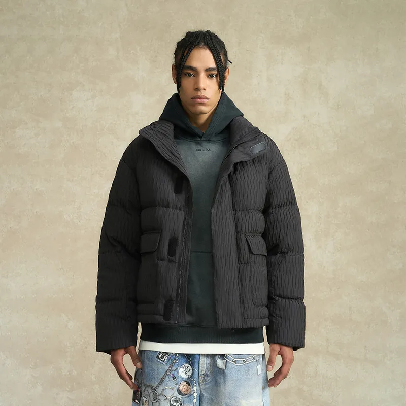 BONELESS Down Jacket Unisex Black-2