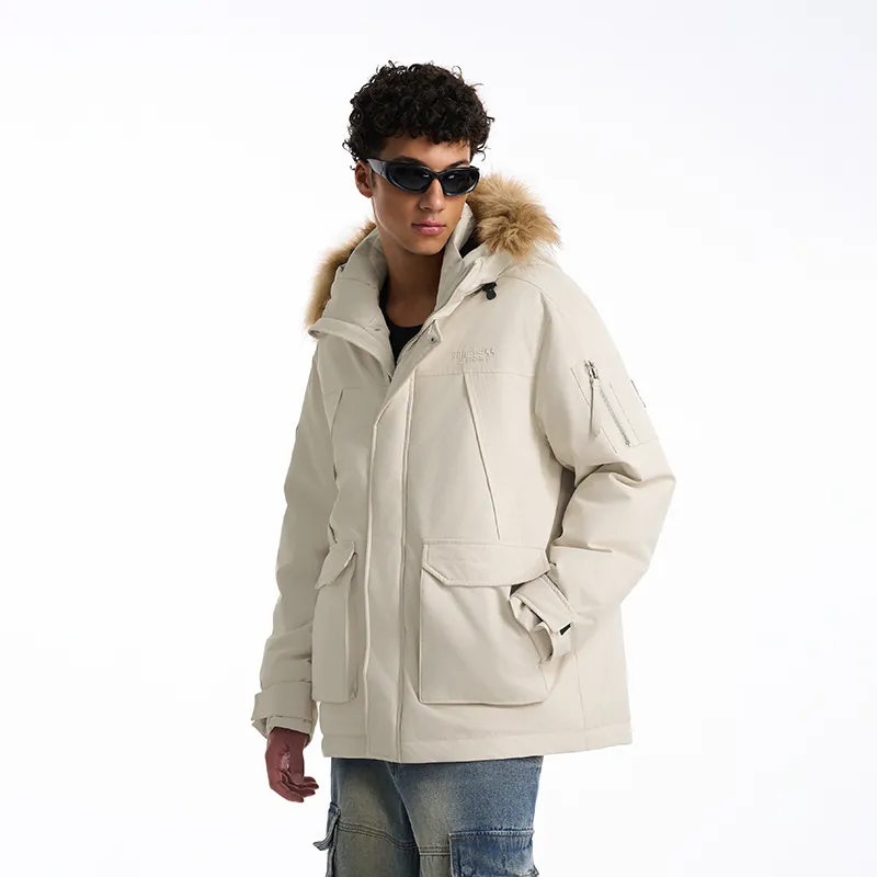 BONELESS Puffer Jacket Unisex Apricot-2