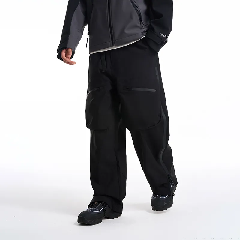 BONELESS Casual Pants Unisex Rock Black-5