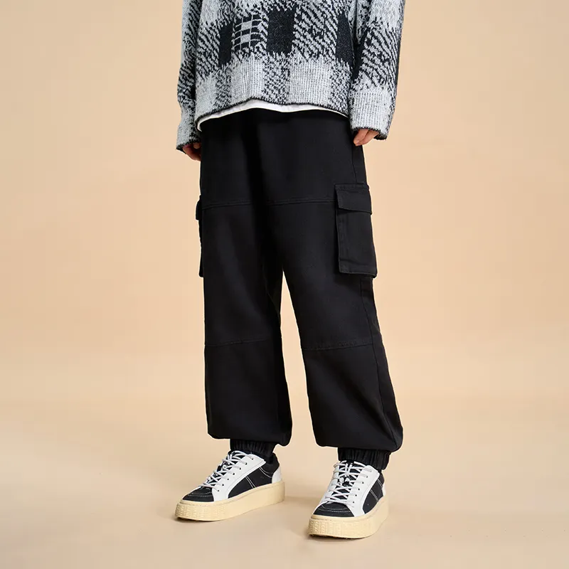 BONELESS Cargo Pants Unisex Dark Gray-3