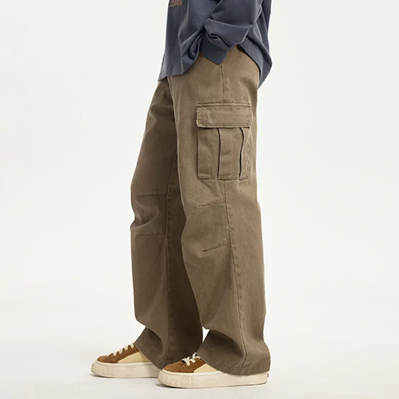 BONELESS Cargo Pants Unisex Olive Green-4