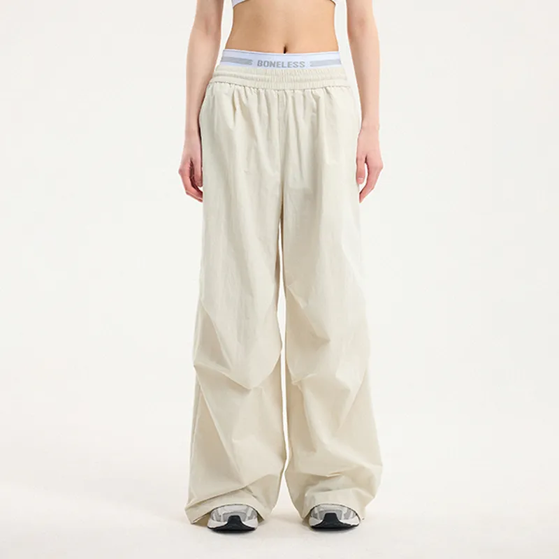 BONELESS Casual Pants Women's Beige Apricot-2