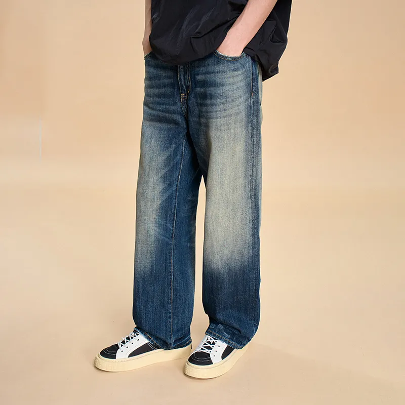 BONELESS Jeans Unisex Vintage Blue-4
