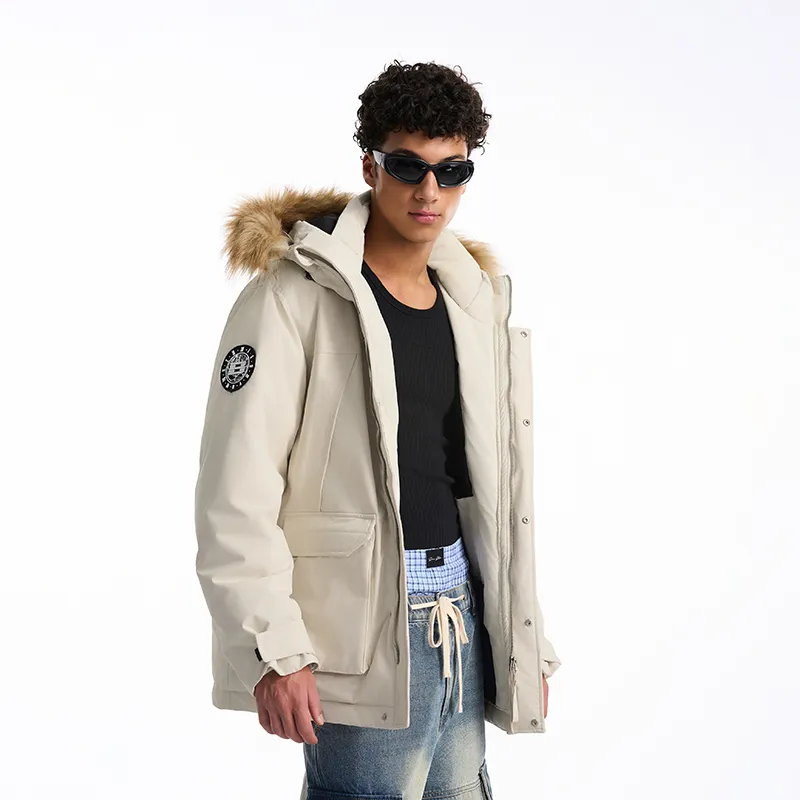 BONELESS Puffer Jacket Unisex Apricot-5