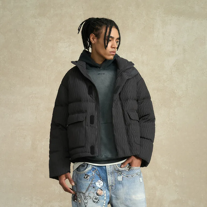 BONELESS Down Jacket Unisex Black-3