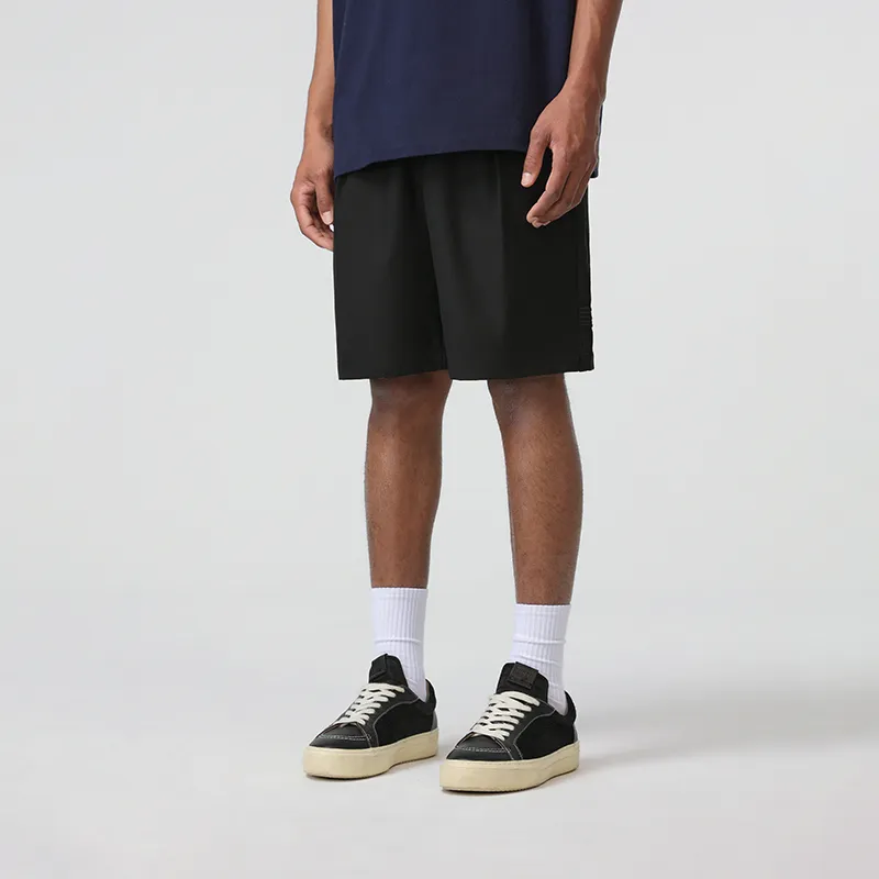 BONELESS Casual Shorts Unisex Black-5