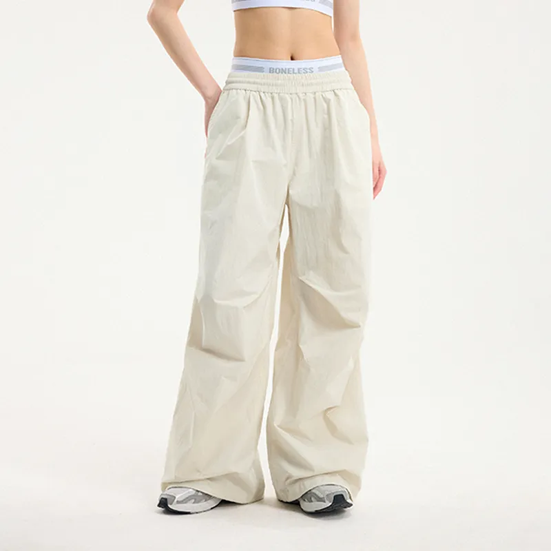 BONELESS Casual Pants Women's Beige Apricot-3