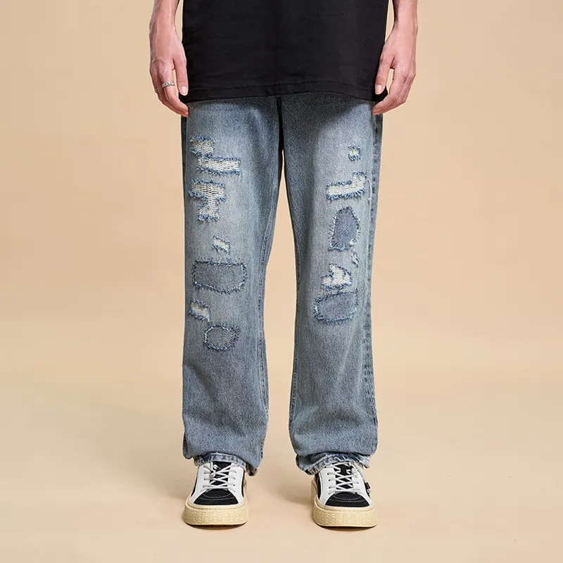 BONELESS Jeans Unisex Washed Blue-2