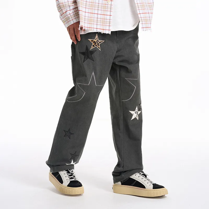 BONELESS Casual Pants Unisex Washable Ink Black-4