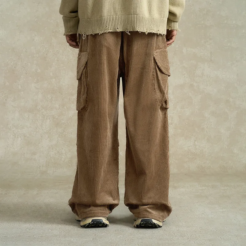 BONELESS Cargo Pants Unisex Brown-5