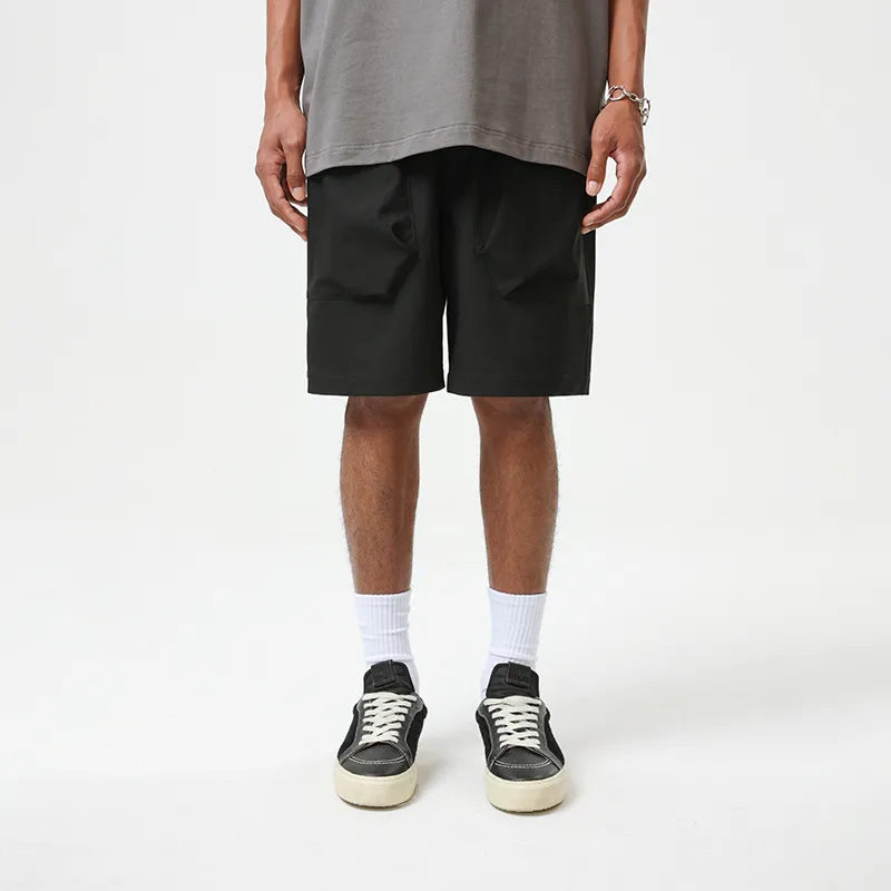 BONELESS Casual Shorts Unisex Black-3
