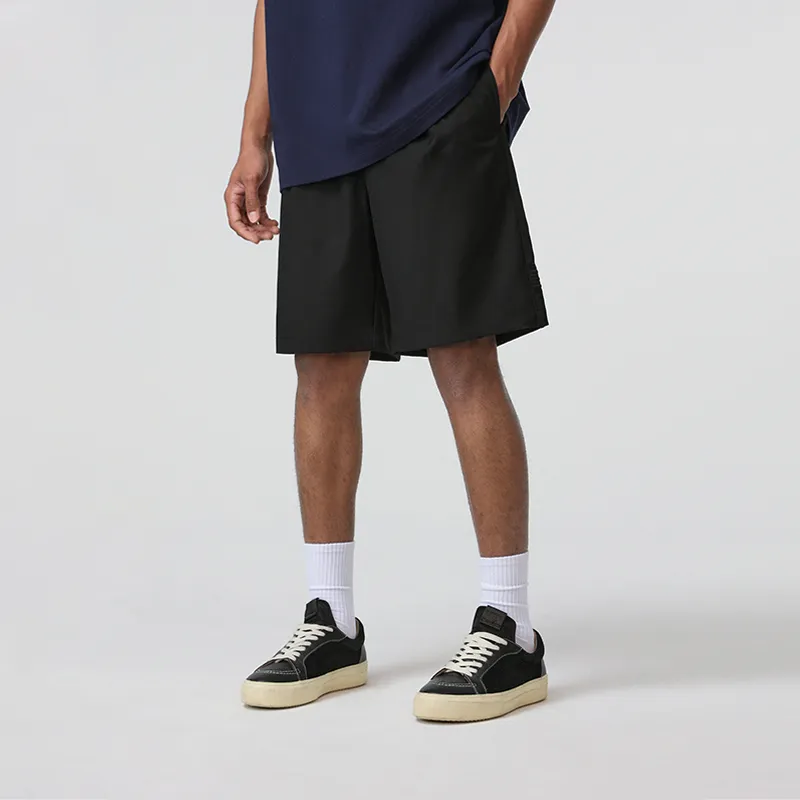 BONELESS Casual Shorts Unisex Black-3