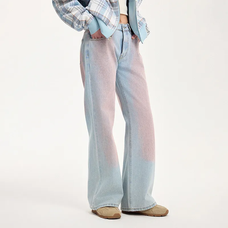 BONELESS Jeans Women's Pink Blue-4