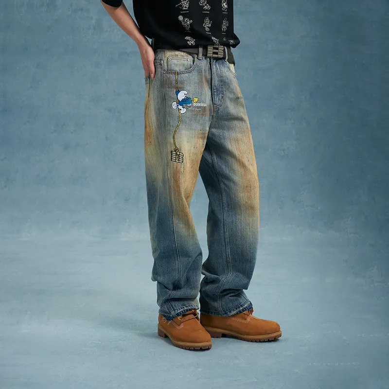 BONELESS x LANJINGLING,LIANMINGKUAN Jeans Unisex-4