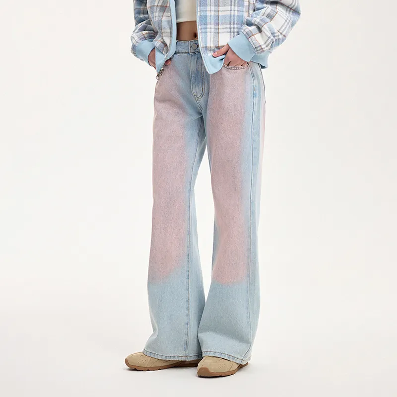 BONELESS Jeans Women's Pink Blue-3