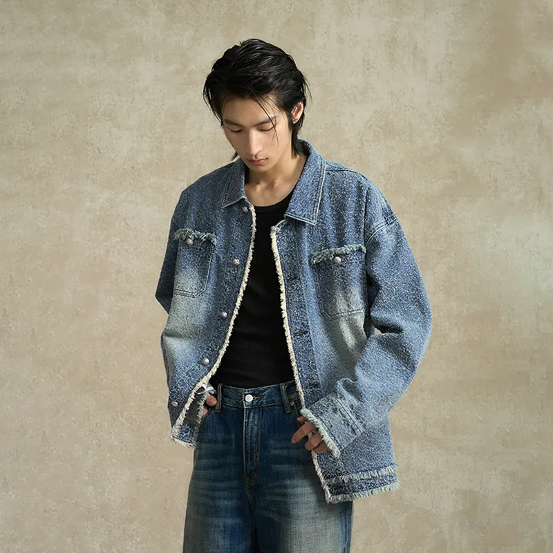 BONELESS Denim Jacket Unisex Blue-4