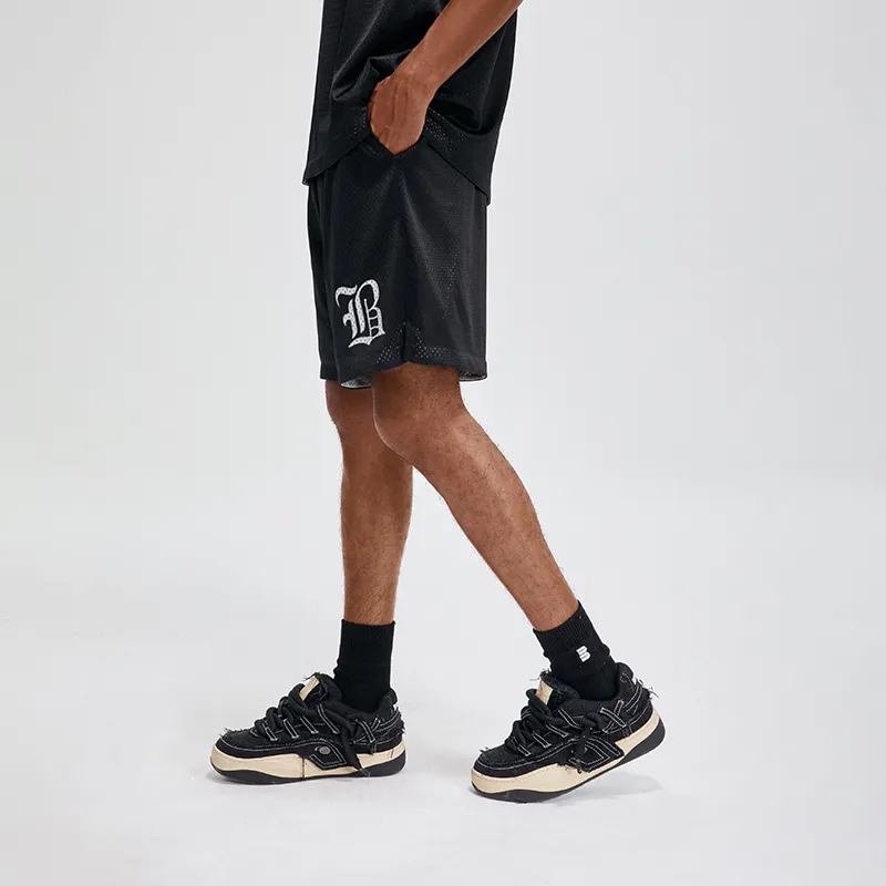 BONELESS Casual Shorts Unisex Black-3